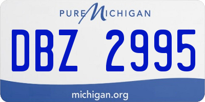 MI license plate DBZ2995