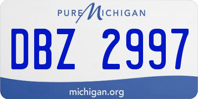 MI license plate DBZ2997