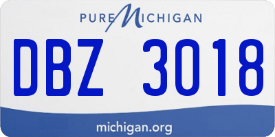 MI license plate DBZ3018