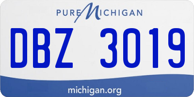 MI license plate DBZ3019