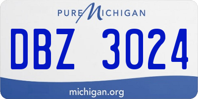 MI license plate DBZ3024