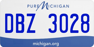 MI license plate DBZ3028