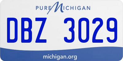 MI license plate DBZ3029