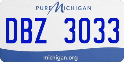 MI license plate DBZ3033