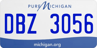 MI license plate DBZ3056