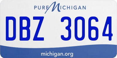 MI license plate DBZ3064