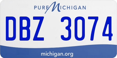 MI license plate DBZ3074