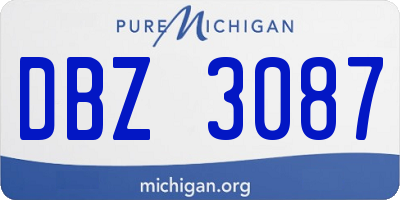 MI license plate DBZ3087