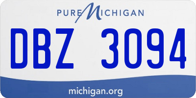 MI license plate DBZ3094