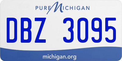 MI license plate DBZ3095