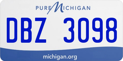 MI license plate DBZ3098