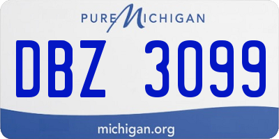 MI license plate DBZ3099