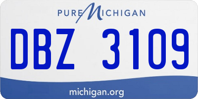 MI license plate DBZ3109