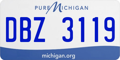 MI license plate DBZ3119