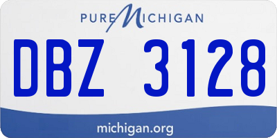 MI license plate DBZ3128