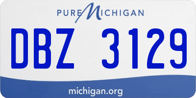 MI license plate DBZ3129