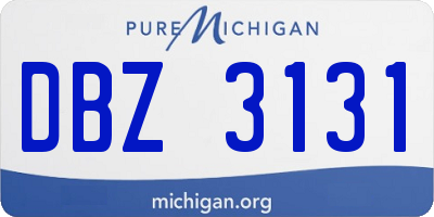 MI license plate DBZ3131