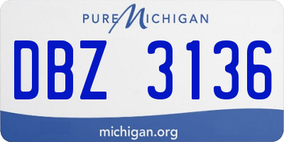 MI license plate DBZ3136
