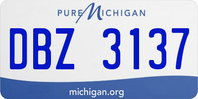 MI license plate DBZ3137