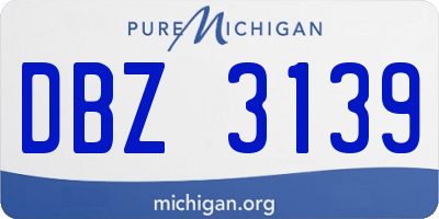 MI license plate DBZ3139