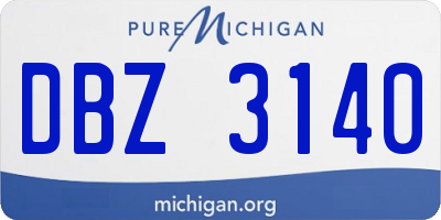 MI license plate DBZ3140