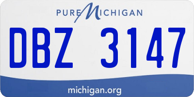 MI license plate DBZ3147