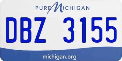 MI license plate DBZ3155