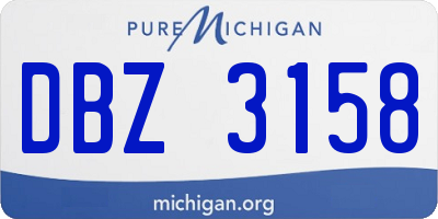 MI license plate DBZ3158