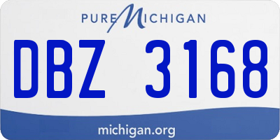 MI license plate DBZ3168