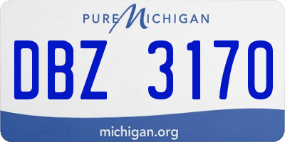 MI license plate DBZ3170