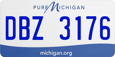 MI license plate DBZ3176