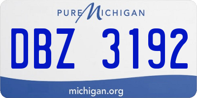 MI license plate DBZ3192