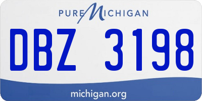 MI license plate DBZ3198