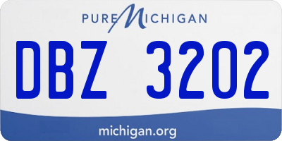 MI license plate DBZ3202