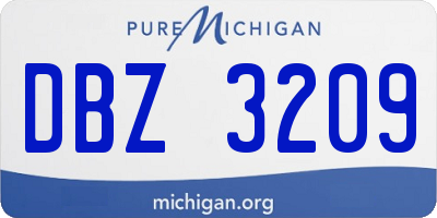 MI license plate DBZ3209