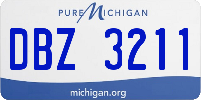 MI license plate DBZ3211