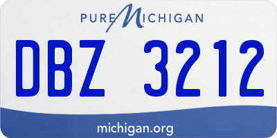 MI license plate DBZ3212