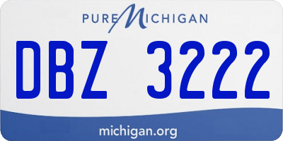 MI license plate DBZ3222