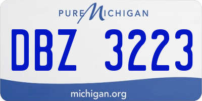 MI license plate DBZ3223