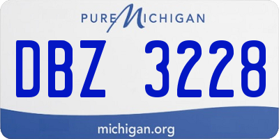 MI license plate DBZ3228