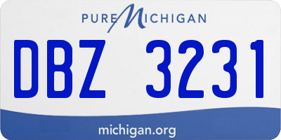 MI license plate DBZ3231