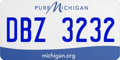 MI license plate DBZ3232