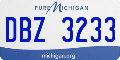 MI license plate DBZ3233