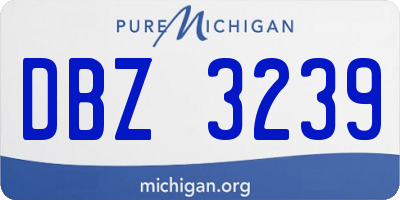 MI license plate DBZ3239