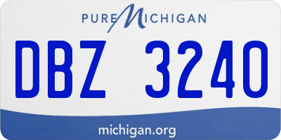 MI license plate DBZ3240