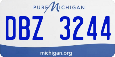 MI license plate DBZ3244