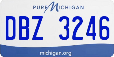 MI license plate DBZ3246