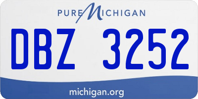 MI license plate DBZ3252