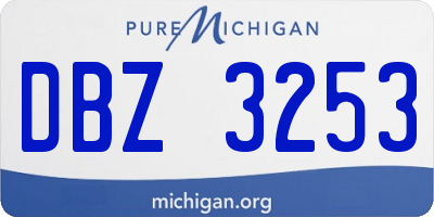 MI license plate DBZ3253