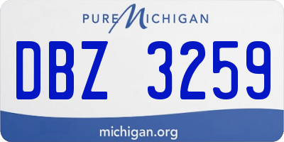 MI license plate DBZ3259